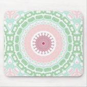 Soft Green and Blush Mandala Pattern Mousepad (Vorne)