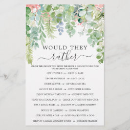 Soft Green Double Side Brautparty Games