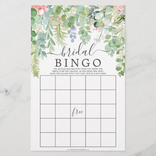 Soft Green Double Side Brautparty Games (Rückseite)