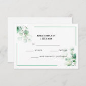 Soft Green Elegantus Eucalyptus Twigs Wedding RSVP (Vorne/Hinten)