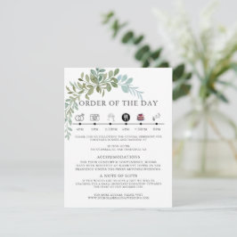 Soft Green Eucalyptus Watercolor Rustic Wedding Begleitkarte