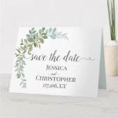 Soft Green Eucalyptus Watercolor Rustic Wedding Karte (Vorderseite)