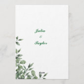 Soft Green Minimalist Invitation Einladung (Rückseite)