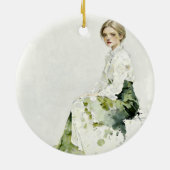 Soft Green Portrait Ornament (Hinten)