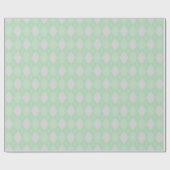 Soft Green St Patrick's Day Baby Shower Raute Geschenkpapier (Flach)