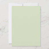 Soft Green Vintag Lace Quinceanera Einladung (Rückseite)