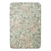 Soft Green Vintag William Morris Honeysuckle Badematte (Vorderseite Vertikal)