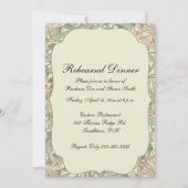 Soft Green Vintag William Morris Honeysuckle Einladung (Vorderseite)