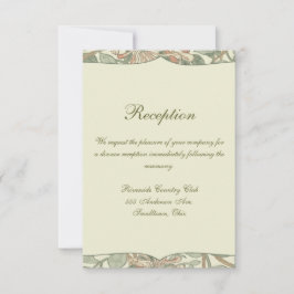 Soft Green Vintag William Morris Honeysuckle Einladung