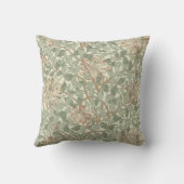 Soft Green Vintag William Morris Honeysuckle Kissen (Rückseite)