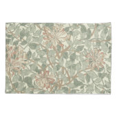 Soft Green Vintag William Morris Honeysuckle Kissenbezug (Rückseite)