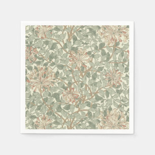 Soft Green Vintag William Morris Honeysuckle Serviette