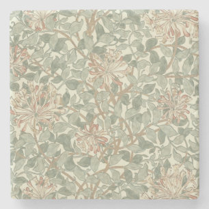 Soft Green Vintag William Morris Honeysuckle Steinuntersetzer