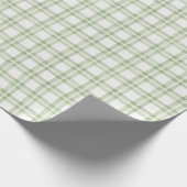 Soft Green White English Country Karo Karierte Ges Geschenkpapier (Ecke)