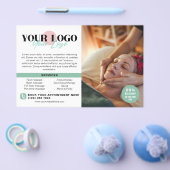 Soft Green Your Logo Fotos QR Wellness-Center Salo Flyer (Einzeln)