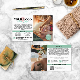 Soft Green Your Logo Fotos QR Wellness-Center Salo Flyer