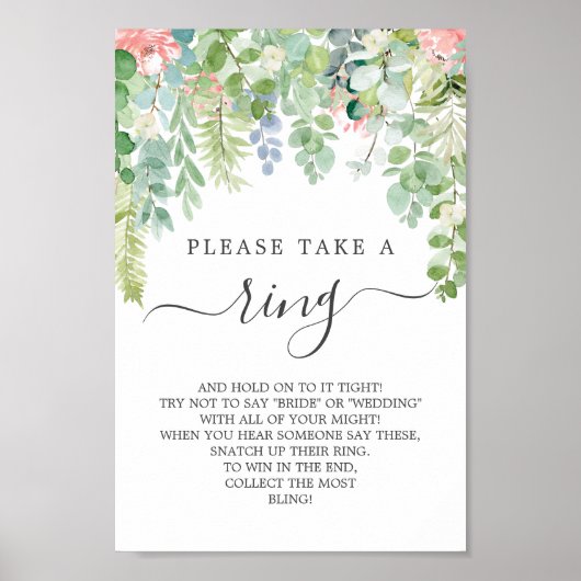 Soft Greenerity Brautparty Ring Game Poster (Vorne)