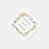 Soft Greenerity Wedding Cocktail Napkin Serviette (Ecke)