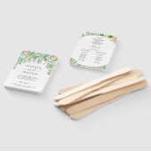 Soft Greenerity Wedding Fan Programm Fächer (Non-assembled)