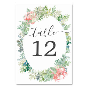 Soft Greenerity Wedding Tischnummern