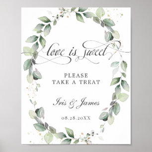 Soft Greenery Liebe ist Sweet Nehmen Sie eine Leck Poster