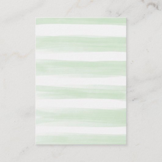 Soft Greenery Teddy Bear Babydusche Windelwanne Begleitkarte (Rückseite)