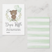 Soft Greenery Teddy Bear Babydusche Windelwanne Begleitkarte (Vorne/Hinten)