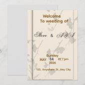 Soft Grey Elegant Wedding Invitation | Romantic &  Einladung (Vorne/Hinten)