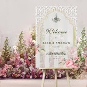 Soft Grey & Florals Islamic Wedding Acrylic Sign Acrylschild