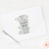Soft Grey Tartan Rose Danke Sticker (Umschlag)