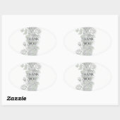 Soft Grey Tartan Rose Danke Sticker (Blatt)