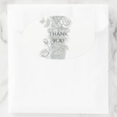 Soft Grey Tartan Rose Danke Sticker (Tasche)