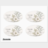 Soft Grey Tartan Rose Hochzeit Danke Sticker (Blatt)
