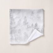 Soft Grey White Forest Dream #1 #decor #art Badhandtuch Set (Waschlappen)