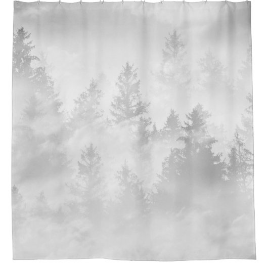 Soft Grey White Forest Dream #1 #decor #art Duschvorhang (Vorderseite)