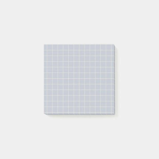 Soft Grid Design des dunkelblauen Prüfmusters Post-it Klebezettel (Vorderseite)