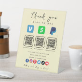 Soft Groovy Multi QR Code Paypal Venmo Cash App Sockelschild (In SItu)