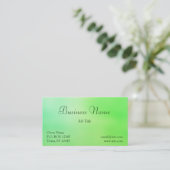 Soft-Grüntöne-Visitenkarte Visitenkarte (Stehend Vorderseite)