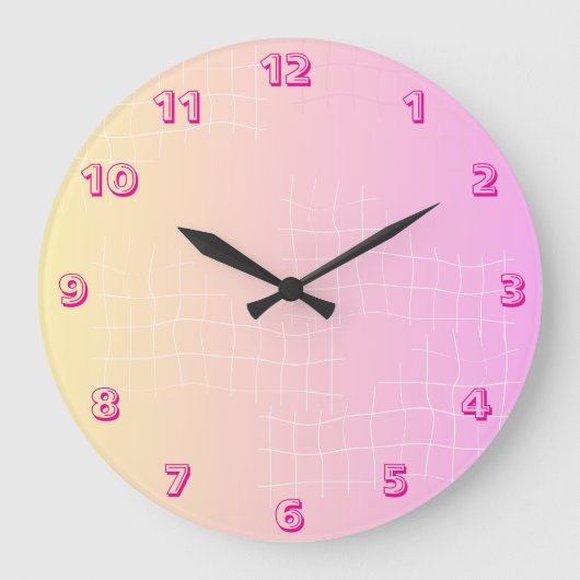 Soft Harmony Abstract Wall Clock Große Wanduhr (Vorderseite)
