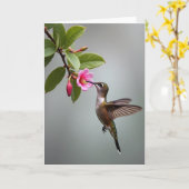 Soft Haze Bird Fotokarte Karte (Gelbe Blume)