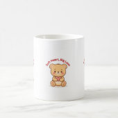 Soft Heart Big Love Cute Teddy Bear Mugs  Kaffeetasse (Mittel)
