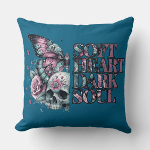 Soft Heart Dark Soul Pastel Goth Kissen