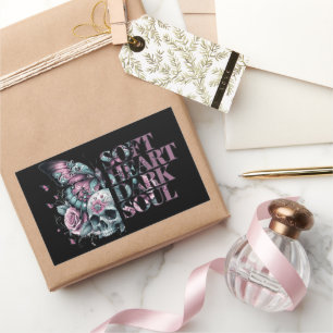 Soft Heart Dark Soul Pastel Goth Rechteckiger Aufkleber