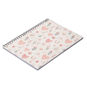 Soft-Heart-Muster-Notizbuch Notizblock