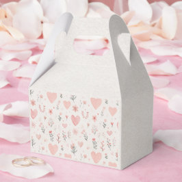 Soft Heart Pattern Favor Box Geschenkschachtel