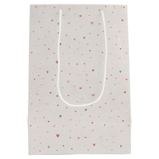 Soft Heart Pattern Gift Bag Mittlere Geschenktüte (Rückseite)
