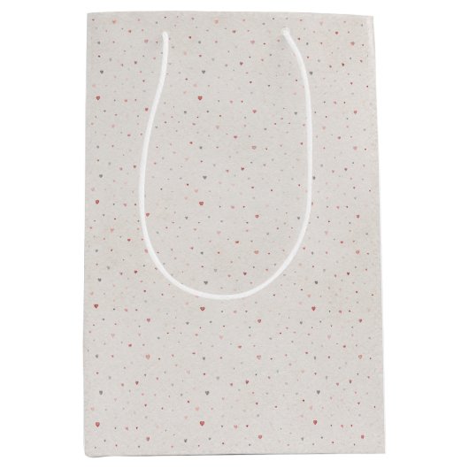 Soft Heart Pattern Gift Bag Mittlere Geschenktüte (Vorderseite)