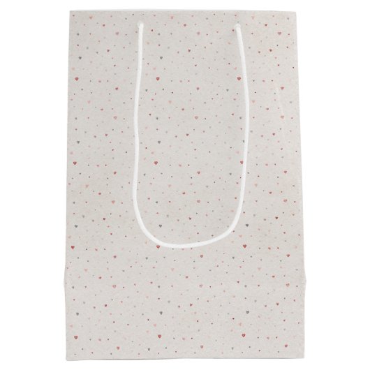 Soft Heart Pattern Gift Bag Mittlere Geschenktüte (Rückseite)