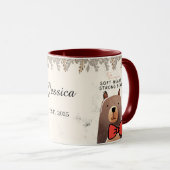 Soft Heart Strong mama bear Art Tasse (VorderseiteRechts)