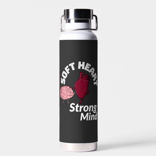 Soft Heart Strong Mind Trinkflasche (Rückseite)